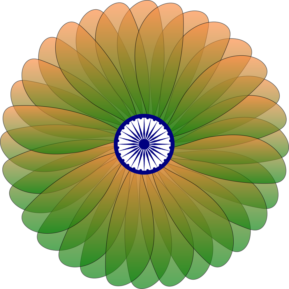 Indian Flag Floral Illustration