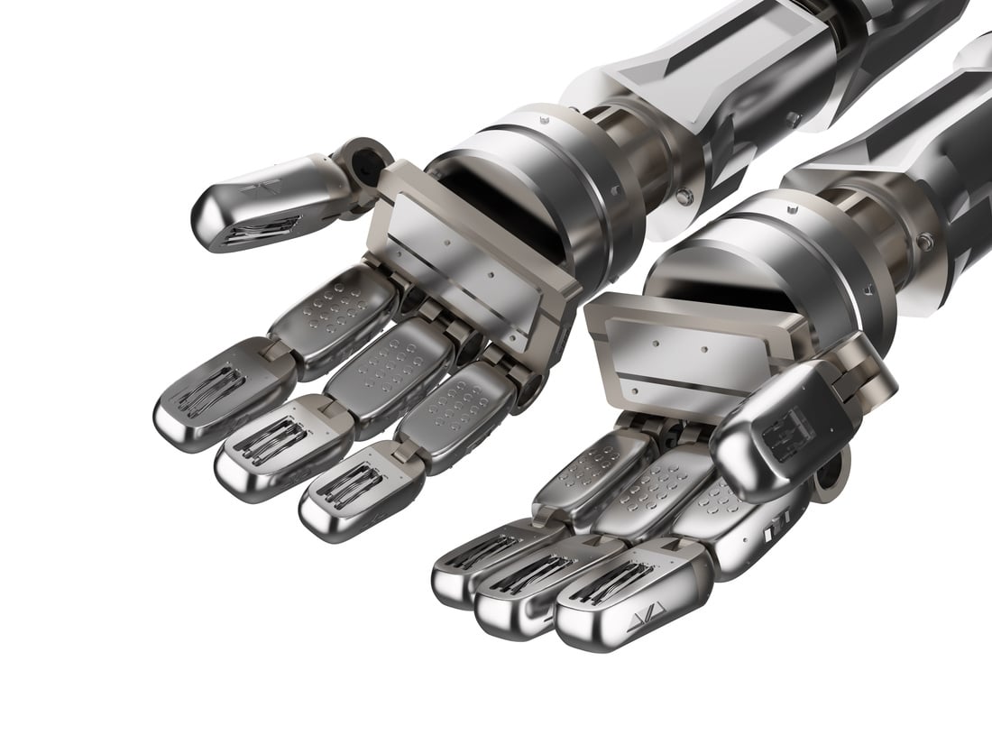 Cyborg hand open or extend