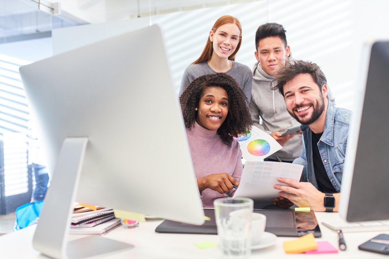Multicultural Web Designer Start-up Team