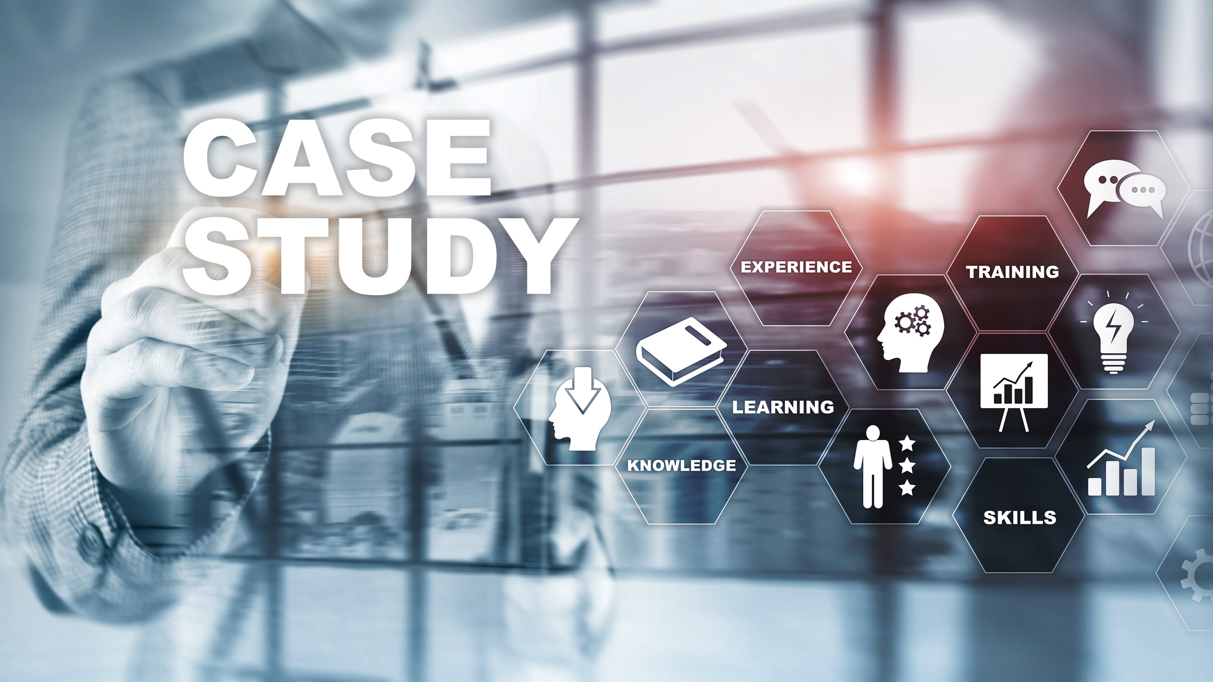 Case Study. Business, internet and tehcnology concept.