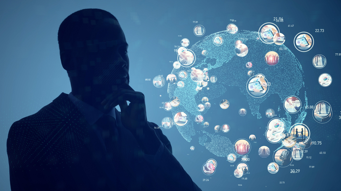 Global communication network concept. Worldwide business. Sustainable development goals. SDGs.