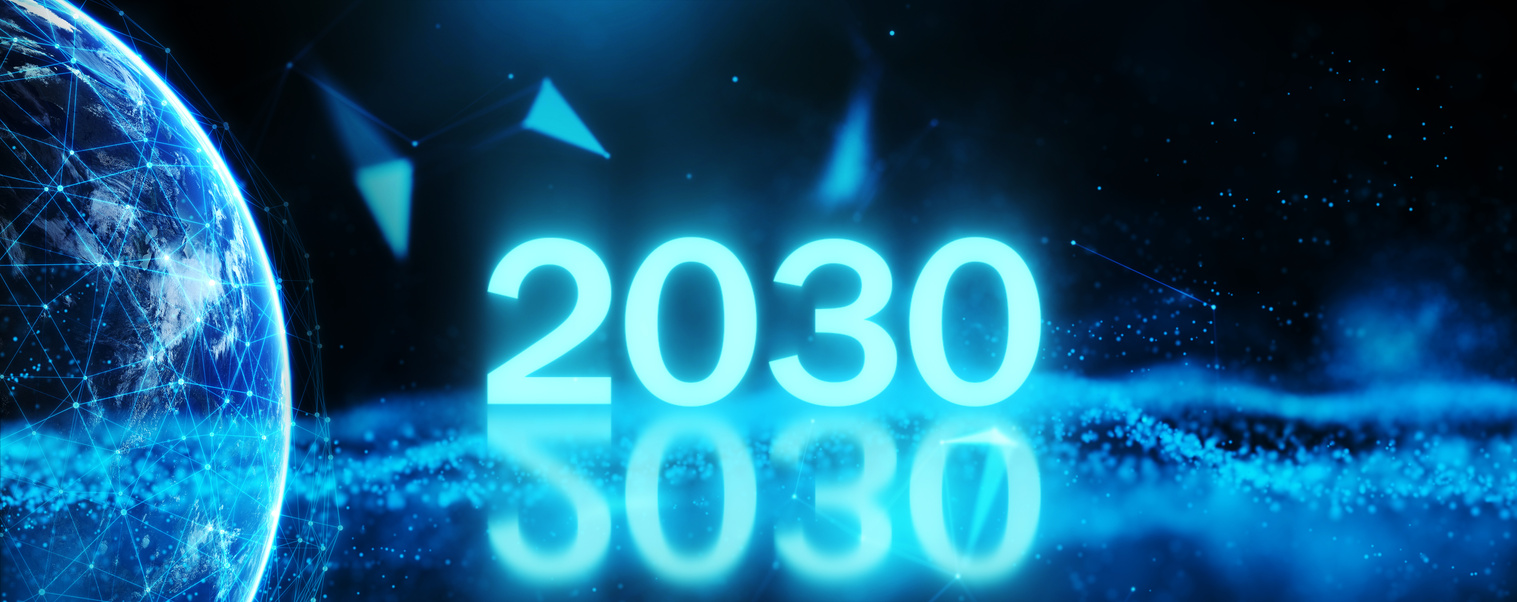 2030 Vision Technology. Global network for the exchange of data on the planet Earth.
