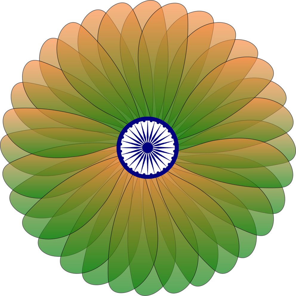 Indian Flag Floral Illustration