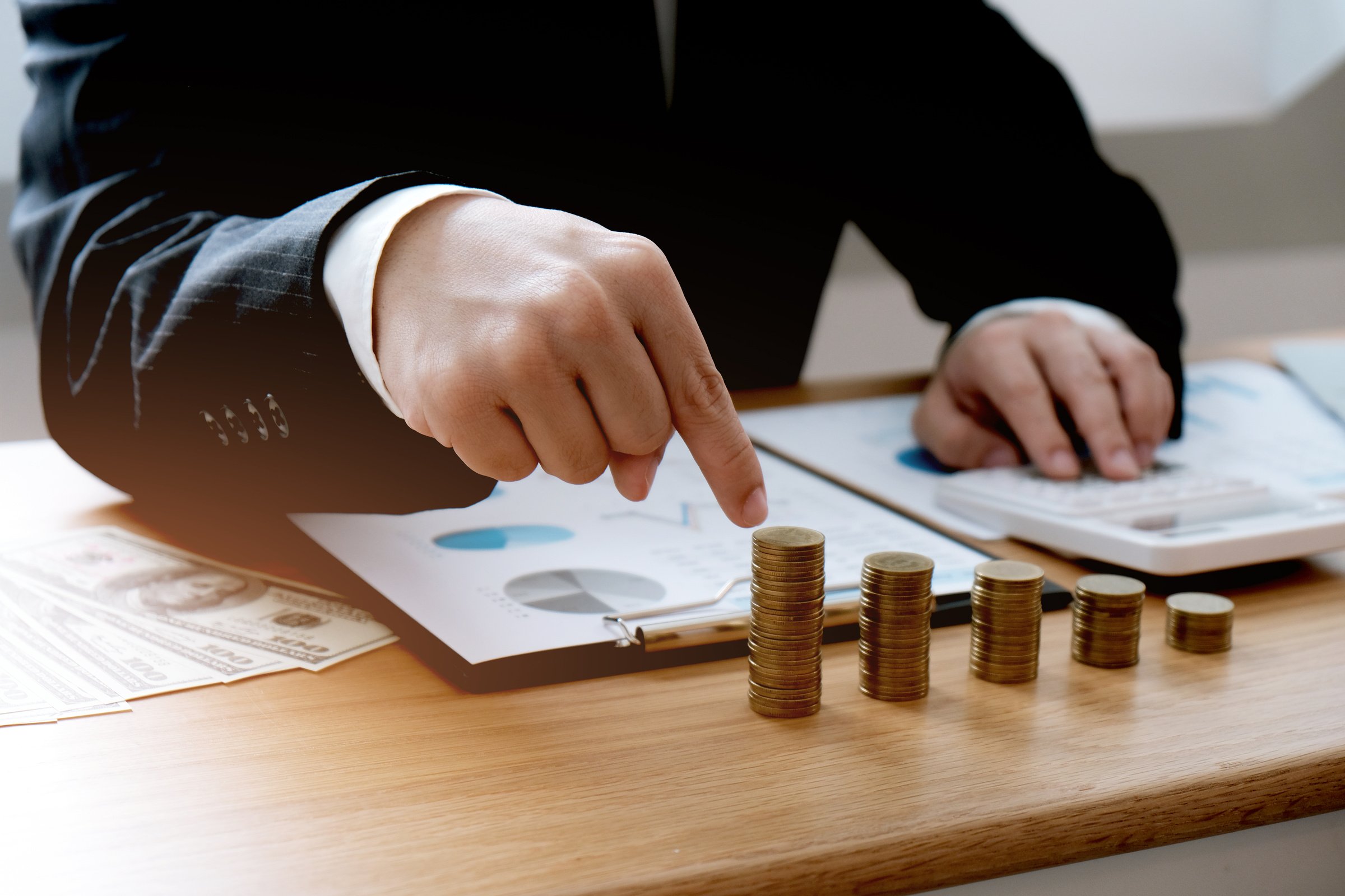 Auditor or internal revenue service staff, Business women checki