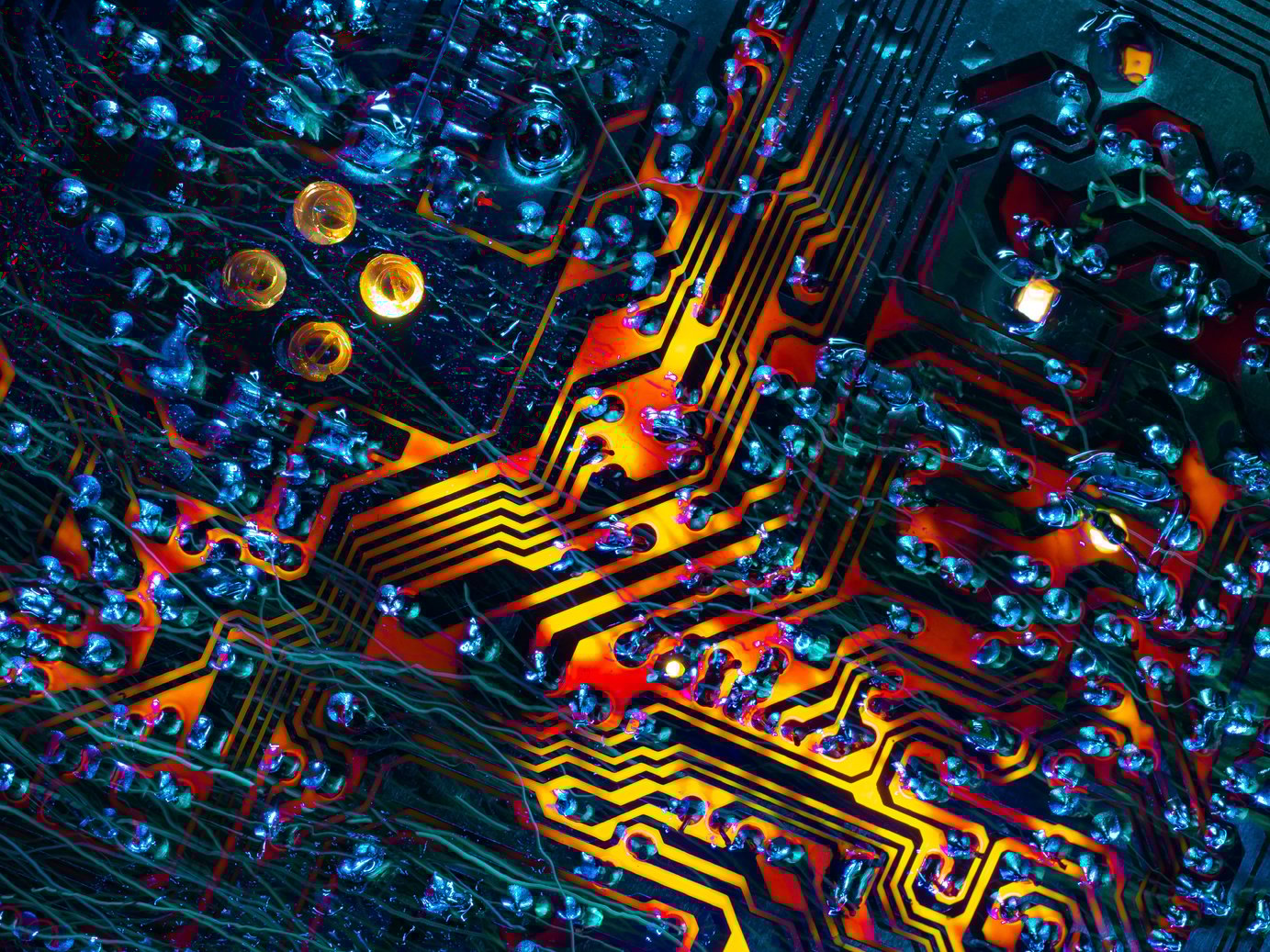 Red Yellow and Blue Lights