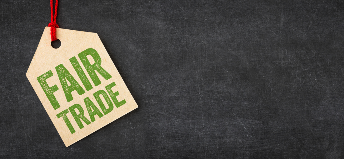 Tag on a Blackboard - Fair Trade