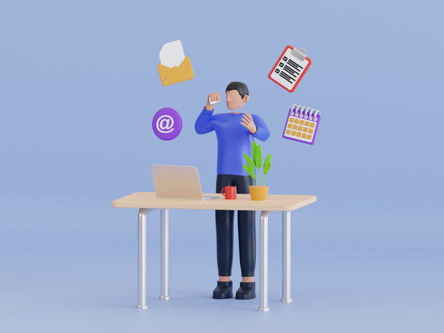 Personal assistant scheduling meetings and managing email while on phone calls
