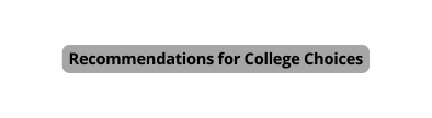 Recommendations for College Choices