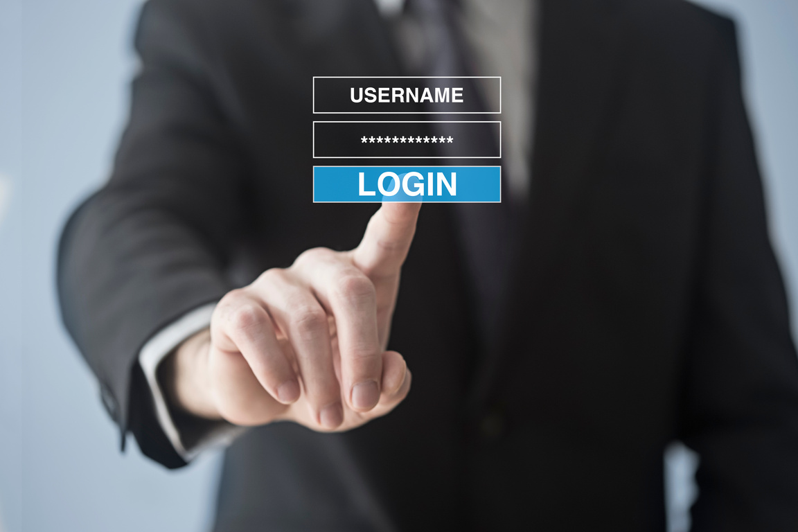 Login screen