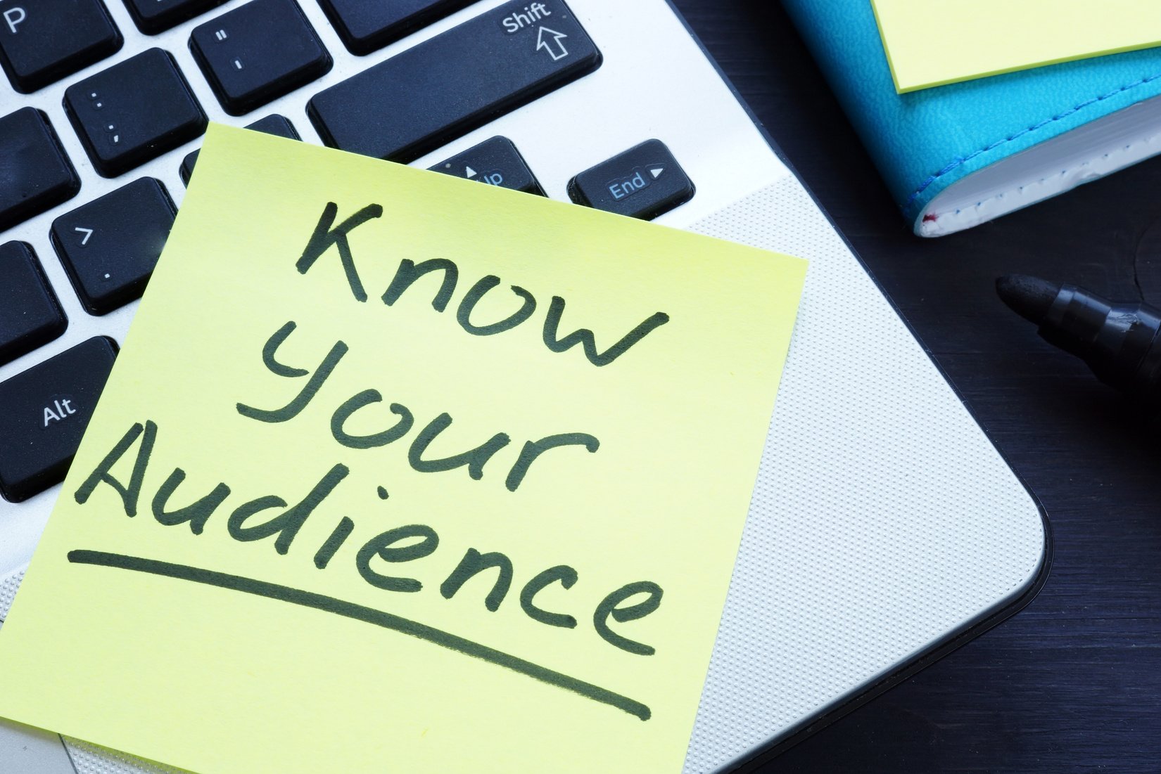 Know your audience written on the memo.