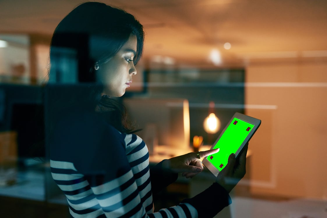 Maintaining her online presence as a business